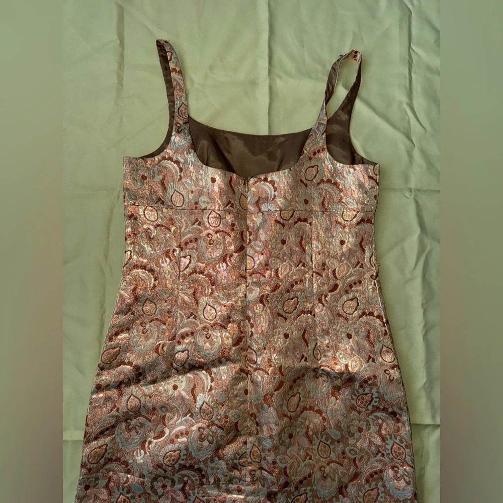 J.Crew paisley jacquard spaghetti strap mini dress - Picture 4 of 6